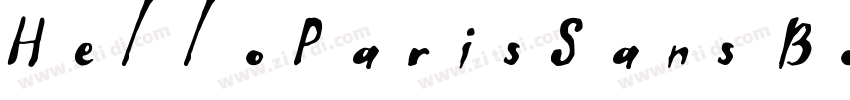 HelloParisSans Bold字体转换